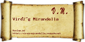 Virág Mirandella névjegykártya