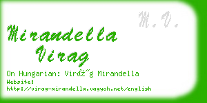 mirandella virag business card
